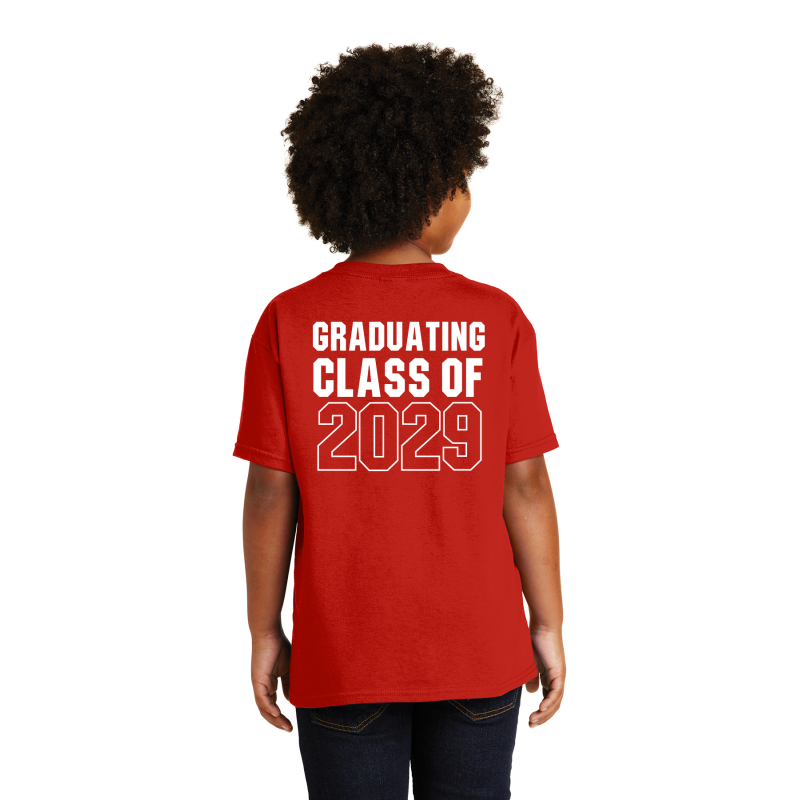 5000B  Gildan® - Youth Heavy Cotton™ 100% Cotton T-Shirt; ALUMNI FRONT & BACK